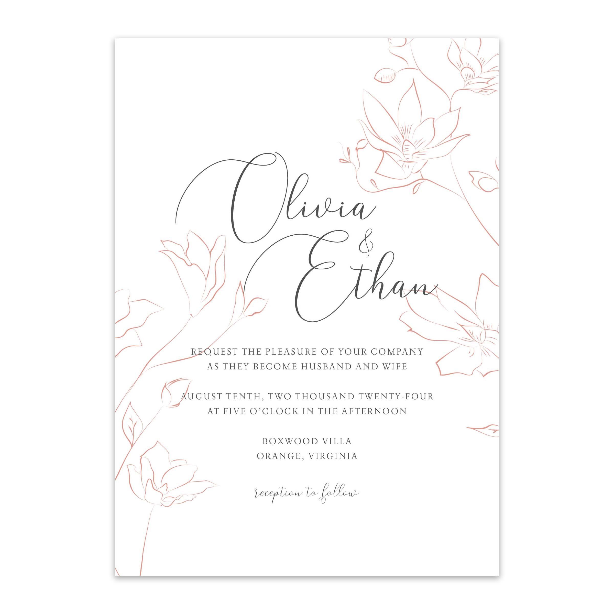 Undangan Pernikahan Bunga Halus – Kapas Daur Ulang / 250