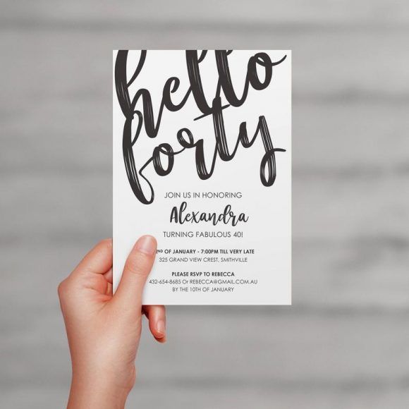 The Most Stunning 40th Birthday Party Invitations for Women!